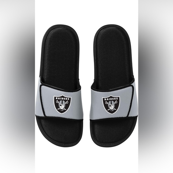 FOCO Las Vegas Raiders NFL🏈Mens👱♂️Foam Sport Slide - S 7/8 - Picture 7 of 10